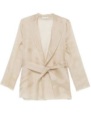 Antonelli Belted Silk Jacket - White
