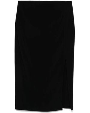 Jade Cropper Falda Midi Drapeada - Negro