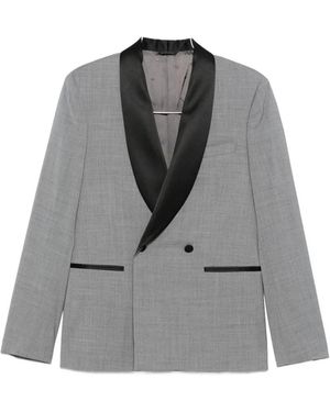 Manuel Ritz Shawl-Lapel Double-Breasted Suit - Grey