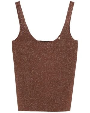 Liu Jo Shimmer Top - Brown