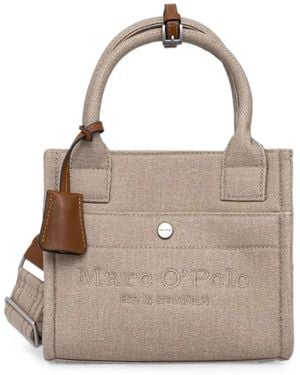 Marc O' Polo Small Logo-Embroidered Canvas Tote Bag - Natural