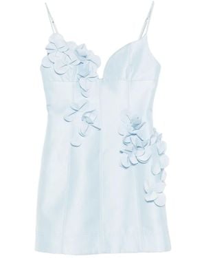 Acler Abito Corto Bilston A Fiori - Blu