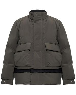 Sacai Layered-Design Puffer Jacket - Gray