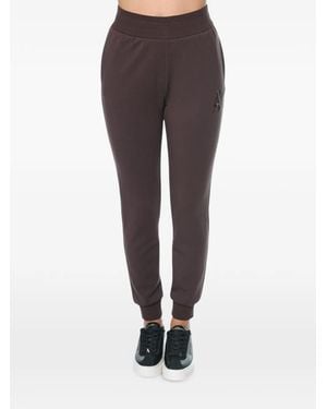 ARMANI EXCHANGE Sequin-Logo Track Trousers - Brown