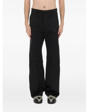 Rick Owens Crepe-Texture Trousers - Black