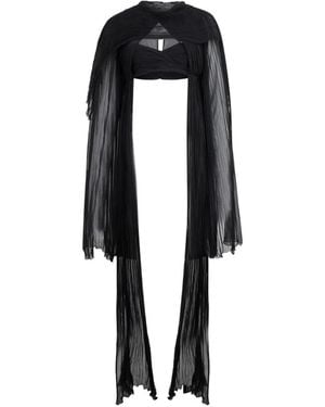 Alberta Ferretti Plissiertes Oberteil Aus Seidenchiffon - Schwarz