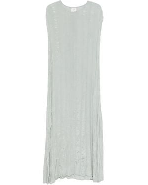 Alysi Ribbed Sleeveless Midi Dress - White