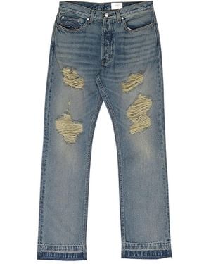 Rhude Jean À Effet Usé - Bleu