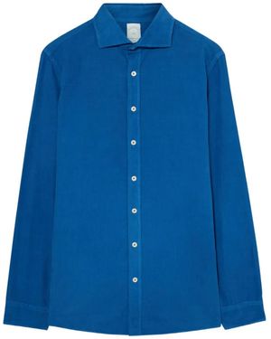 Brooks Brothers Ribfluwelen Overhemd Met Gespreide Kraag - Blauw