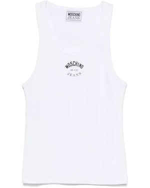 Moschino Tops With Logo - White
