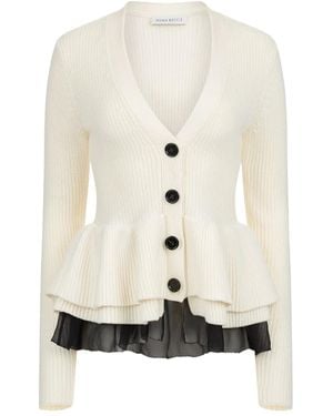 Nina Ricci ラッフル カーディガン - ホワイト