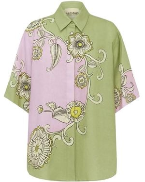ALÉMAIS Floral-Print Shirt - Green