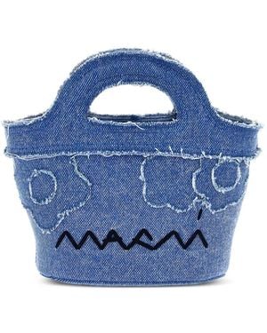 Marni Borsa Tote Tropicalia Mini Denim - Blu