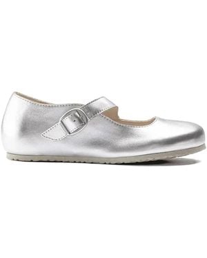 Birkenstock Tracy Metallic Ballet Flats - White