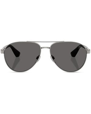 Burberry Lunettes De Soleil À Monture Pilote - Grey