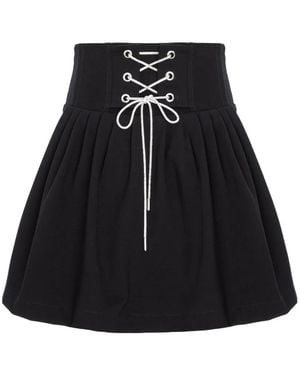 Hamza Nice A-Line Skirt - Black