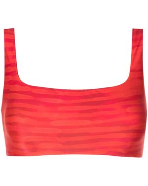 Lenny Niemeyer Top Bikini Con Scollo Quadrato - Rosso