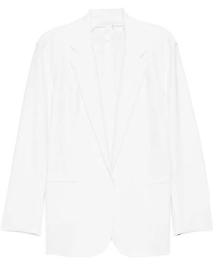 Norma Kamali Oversized Single-Breasted Blazer Jacket - White
