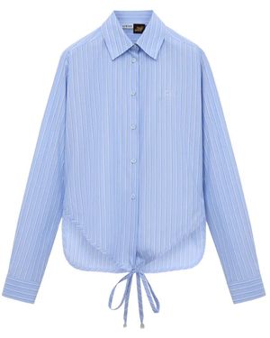 Loewe Camisa A Rayas Con Cintura Lazada - Azul