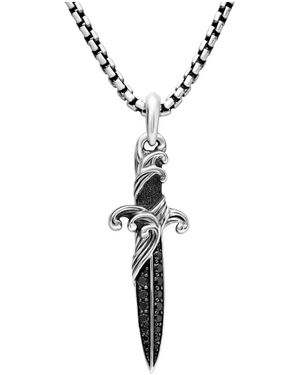 David Yurman Waves Dagger ダイヤモンド アミュレット スターリングシルバー - マルチカラー