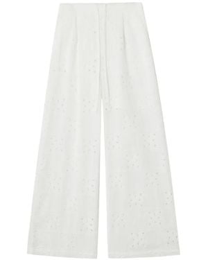B+ AB Broderie-Anglaise Trousers - White