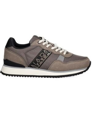 Napapijri Cosmos Panelled Logo-Print Trainers - White