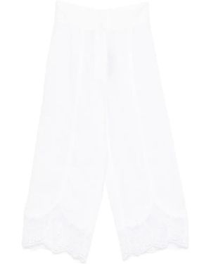 Twinset Lace Trousers - White