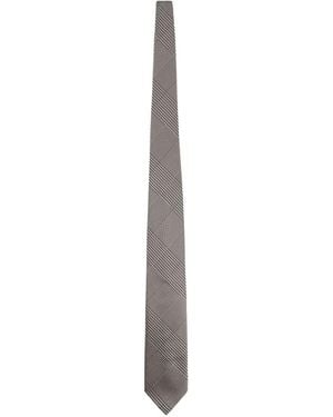 Tom Ford Check-Pattern Tie - White