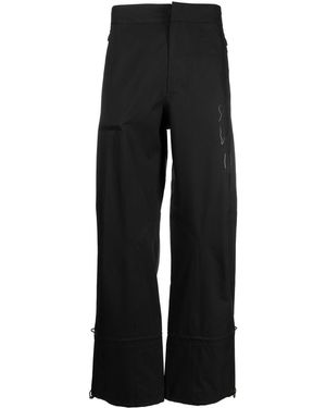 ZEGNA Toggle-Cuff Straight-Leg Trousers - Black