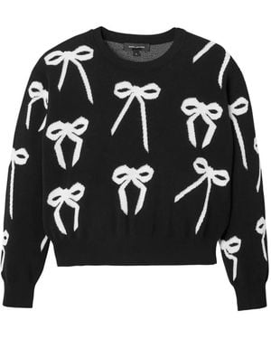 Marc Jacobs Bow-Detail Round-Neck Jumper - Black
