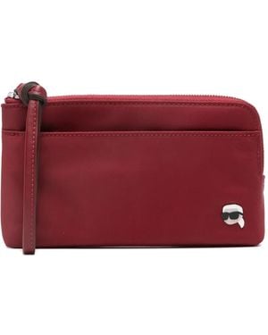 KARL LAGERFELD Zip-Fastening Pocket Wallet - Red