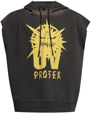 44 Label Group Sudadera con capucha y cordones - Negro