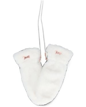 Juicy Couture Fäustlinge Mit Logo-Schild - Weiß