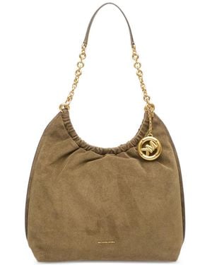 Michael Kors Logo-Charm Chain-Strap Tote Bag - Natural