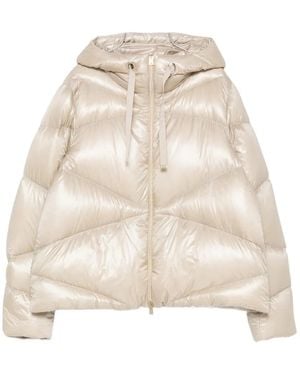 Herno Quilted Hooded Jacket - Natural