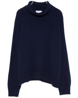 Be You Ribbed-Knit Roll-Neck Sweater - Blue