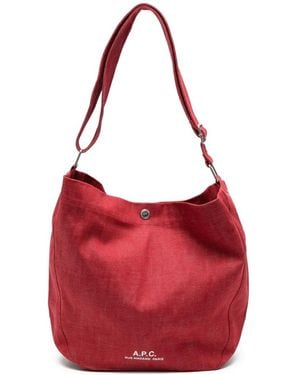 A.P.C. Journal Adjustable-Strap Tote Bag - Red