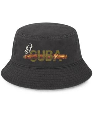 Melt Cuba-Print Bucket Hat - Black