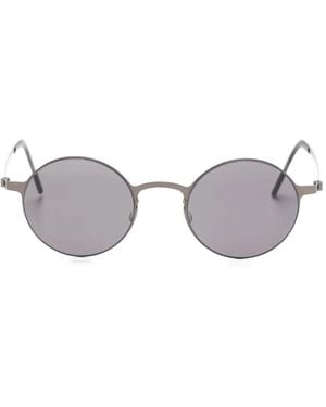 Lindberg Strip 89017 Sonnenbrille Mit Rundem Gestell - Grau