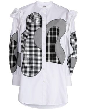 Enfold Patchwork Long-Sleeved Shirt - White