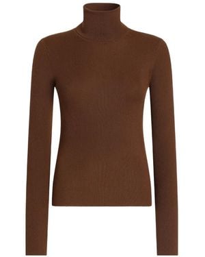 Dolce & Gabbana Gerippter Rollkragenpullover - Braun