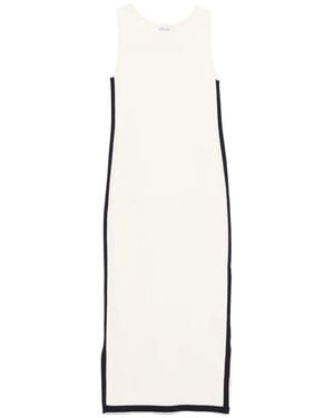 Philo-Sofie Cashmere Contrasting-Trim Midi Dress - White