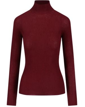 Sa Su Phi Ribbed Turtleneck Sweater - Red