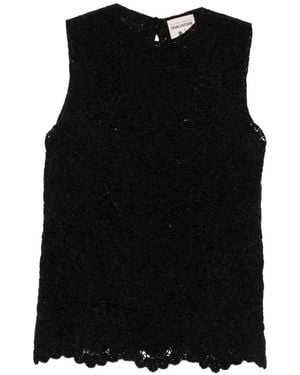 Semicouture Round-Neck Vest - Black