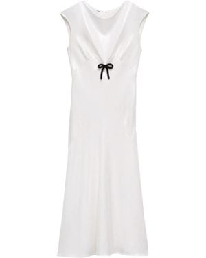 Prada Vestido midi con lentejuelas - Blanco