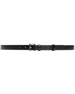 12 STOREEZ Square-Buckle Leather Belt - White