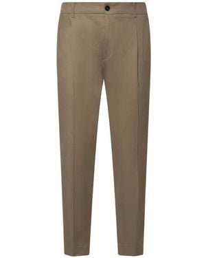 BE ABLE Pantalon Fuselé New Riccardo À Plis - Natural
