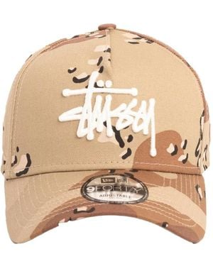 Stussy X New Era 9Forty Basic Strapback Cap - Natural