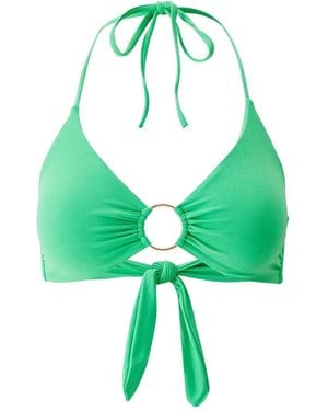 Melissa Odabash Ring-Detail Halter Bikini Top - Green