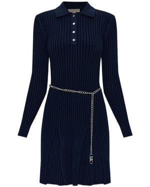 MICHAEL Michael Kors Polo-Collar Mini Dress - Blue